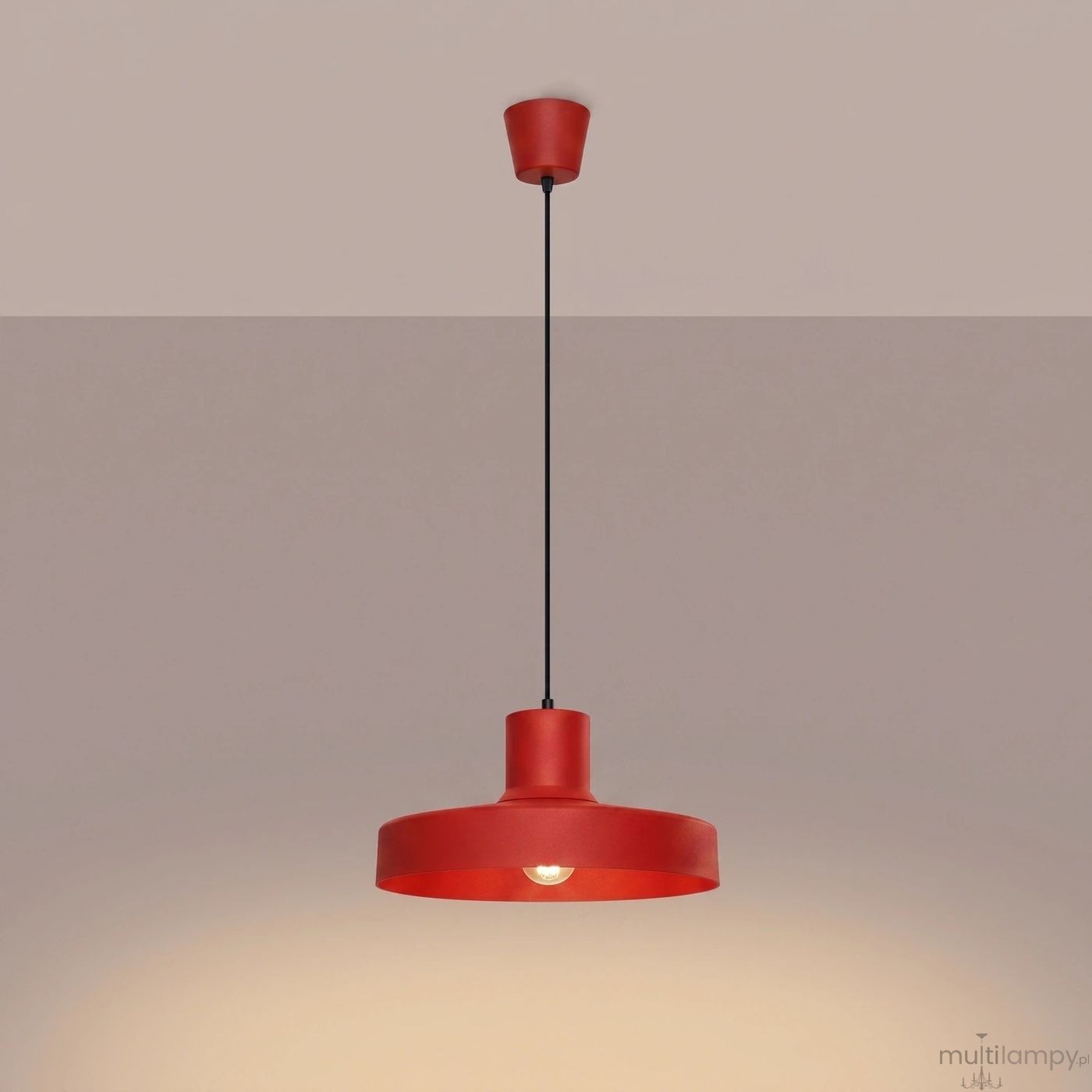 Bilo lampa wisząca E27 czerwona SL.2057