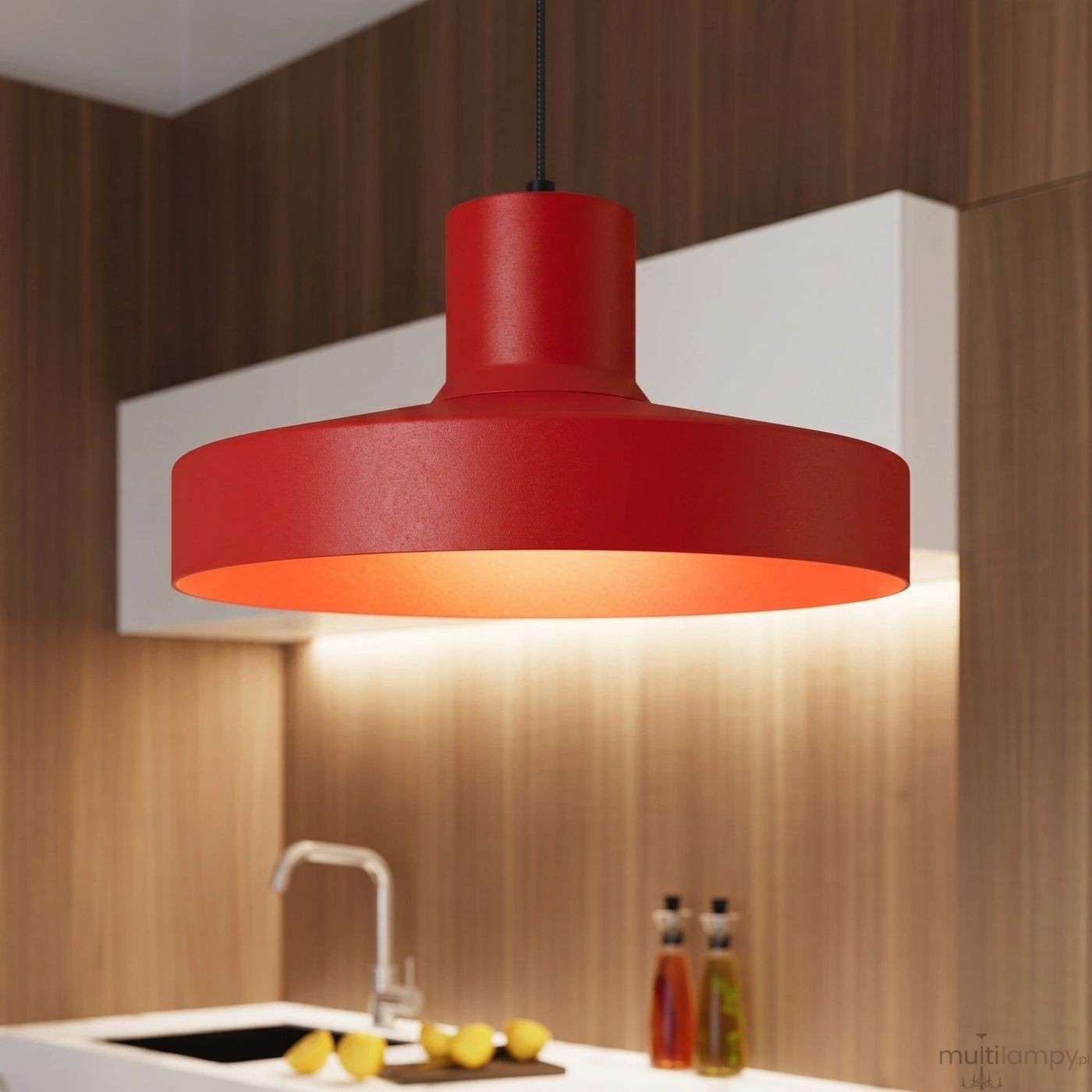 Bilo lampa wisząca E27 czerwona SL.2057