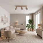 Lucerno lampa sufitowa spot 3xGU10 beżowa