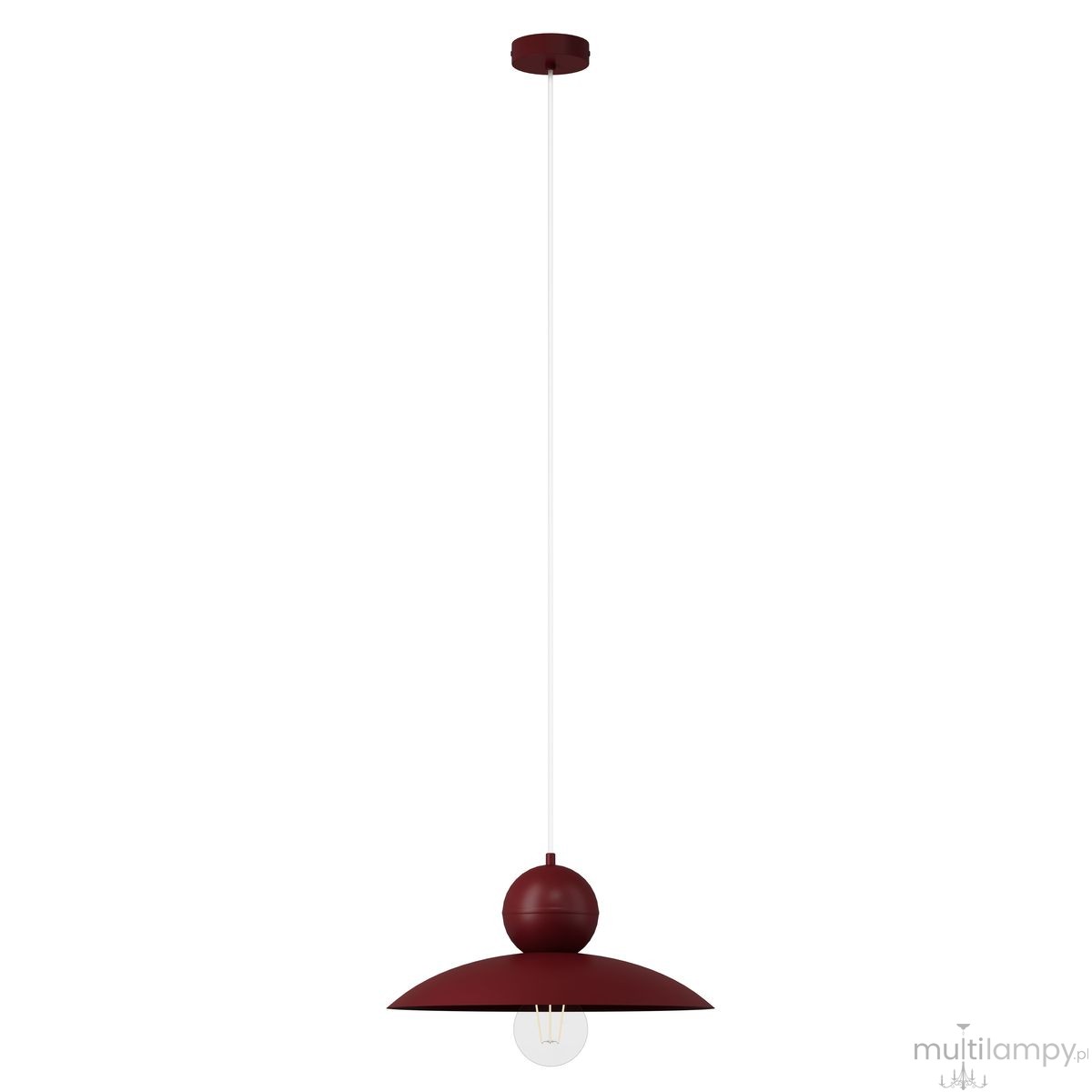 Mosaic E lampa wisząca 1xE27 bordowa 41668