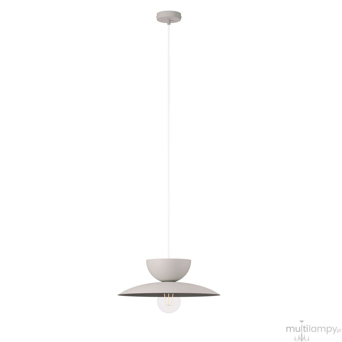 Mosaic C lampa wisząca 1xE27 szary beż 41695