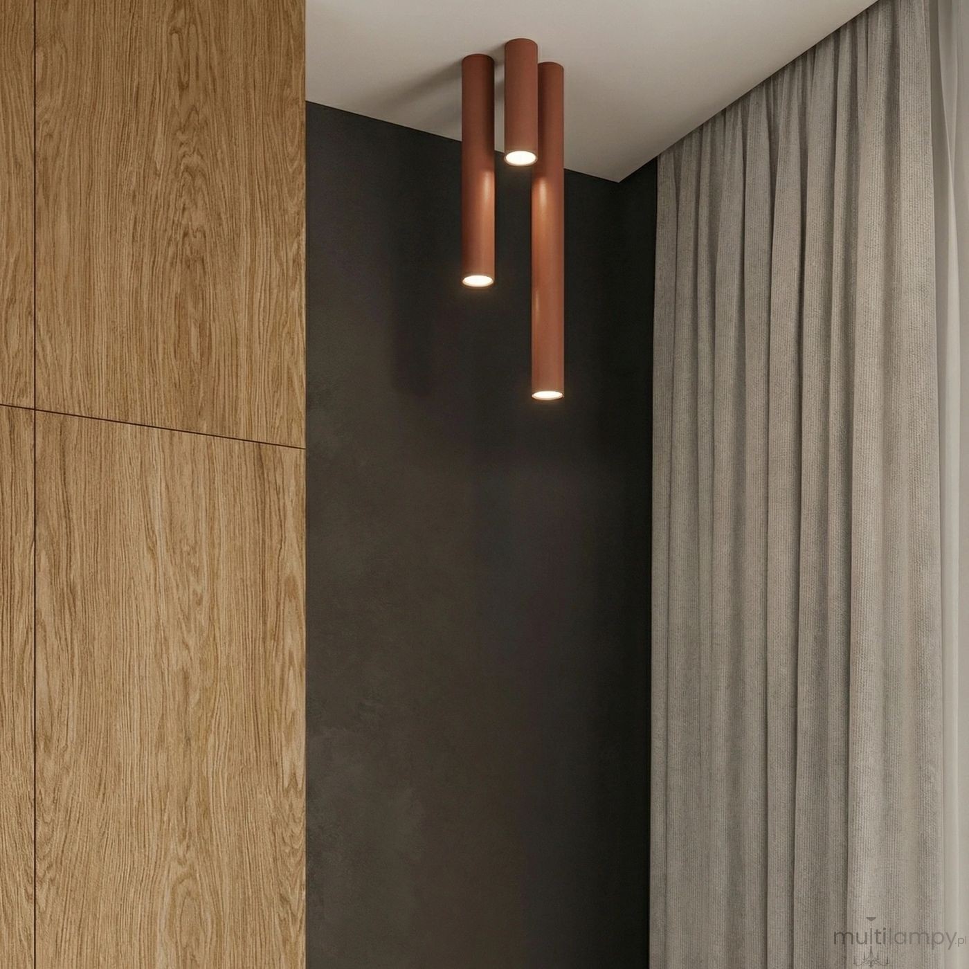 Lagos H20 lampa sufitowa GU10 ochra czerwona SL.2074