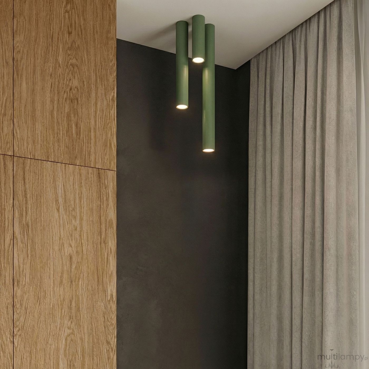 Lagos H20 lampa sufitowa GU10 zielona oliwka SL.2077