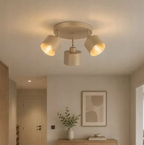 Elza lampa sufitowa (spot) okrągła 3xE27 beżowa