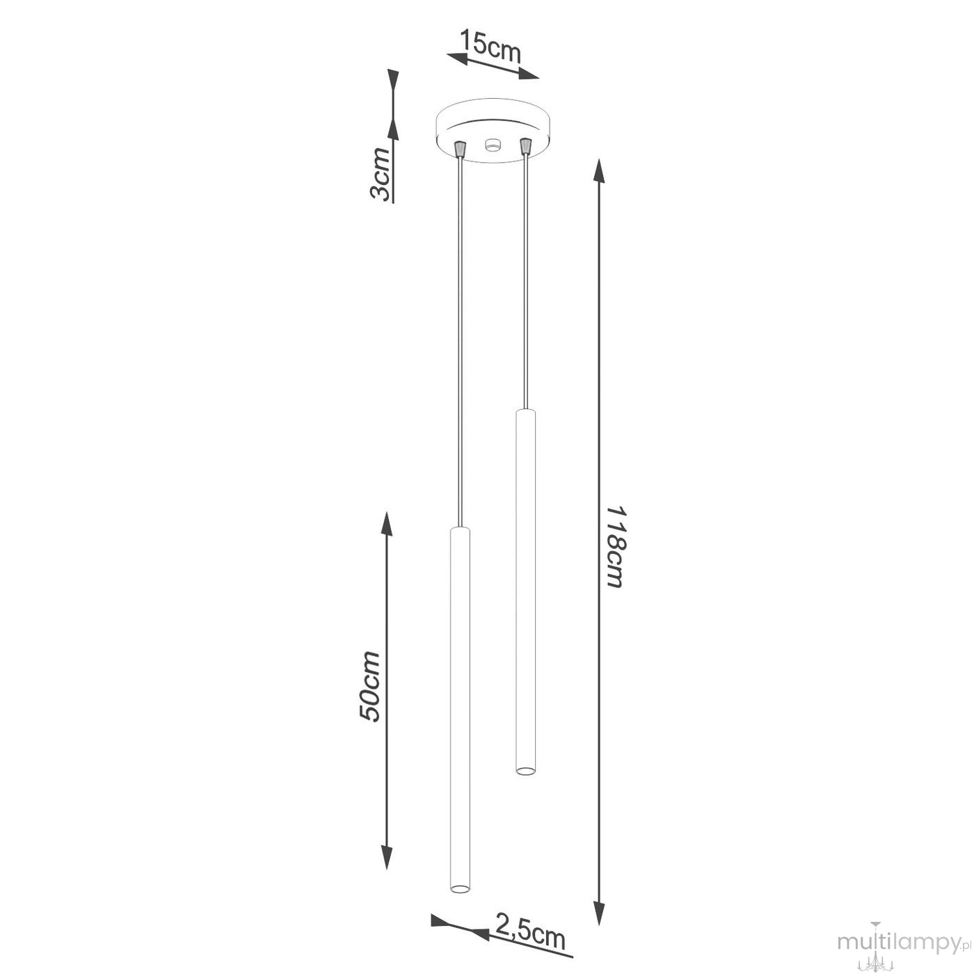 Pastelo lampa wisząca 2xG9 taupe SL.2118