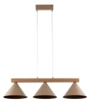 Deco lampa wisząca 3xE27 beżowa/jasny brąz 41633