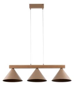 Deco lampa wisząca 3xE27 beżowa/jasny brąz 41633