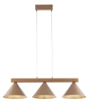 Deco lampa wisząca 3xE27 beżowa/jasny brąz 41633