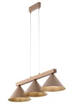 Deco lampa wisząca 3xE27 beżowa/jasny brąz 41633