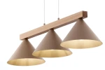 Deco lampa wisząca 3xE27 beżowa/jasny brąz 41633