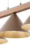Deco lampa wisząca 3xE27 beżowa/jasny brąz 41633