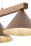 Deco lampa wisząca 3xE27 beżowa/jasny brąz 41633