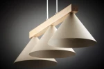 Deco lampa wisząca 3xE27 beżowa/jasny brąz 41633