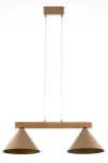 Deco lampa wisząca 2xE27 beżowa/jasny brąz 41811