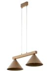 Deco lampa wisząca 2xE27 beżowa/jasny brąz 41811