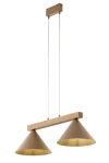 Deco lampa wisząca 2xE27 beżowa/jasny brąz 41811