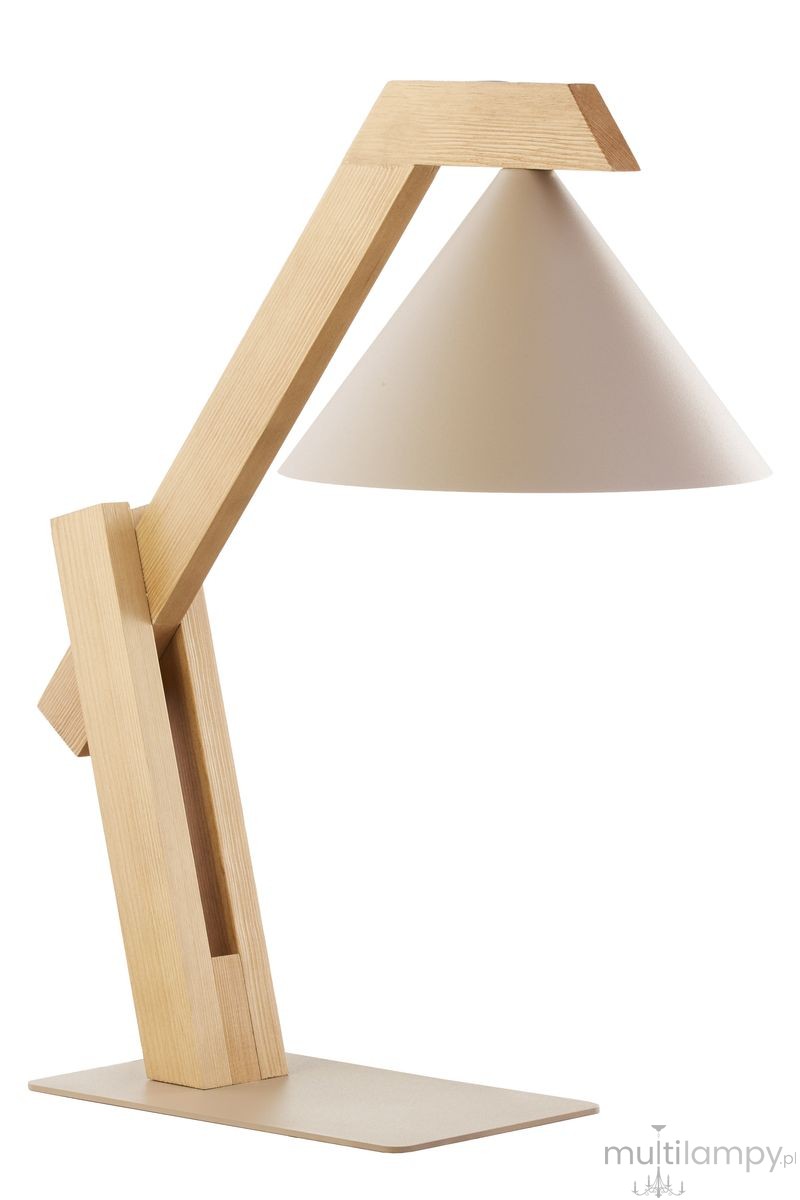 Deco lampa stołowa 1xE27 beżowa/jasny brąz 41812