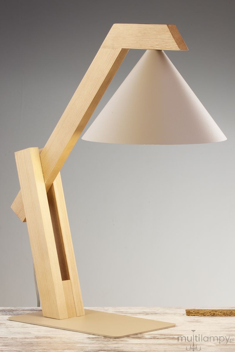 Deco lampa stołowa 1xE27 beżowa/jasny brąz 41812