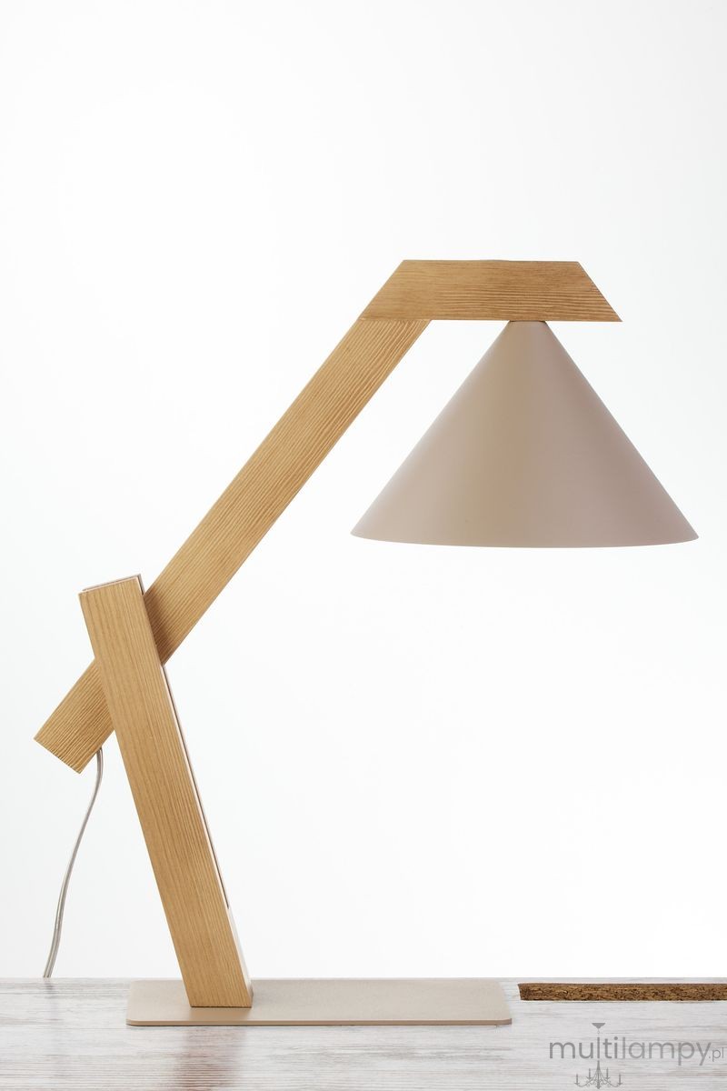 Deco lampa stołowa 1xE27 beżowa/jasny brąz 41812