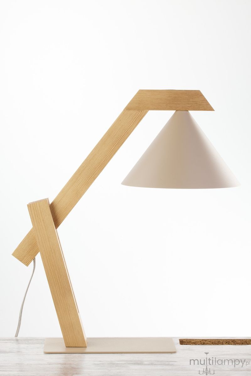 Deco lampa stołowa 1xE27 beżowa/jasny brąz 41812
