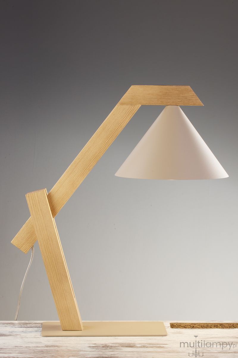 Deco lampa stołowa 1xE27 beżowa/jasny brąz 41812