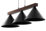 Deco lampa wisząca 3xE27 czarna/ciemny brąz 41634