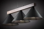 Deco lampa wisząca 3xE27 czarna/ciemny brąz 41634