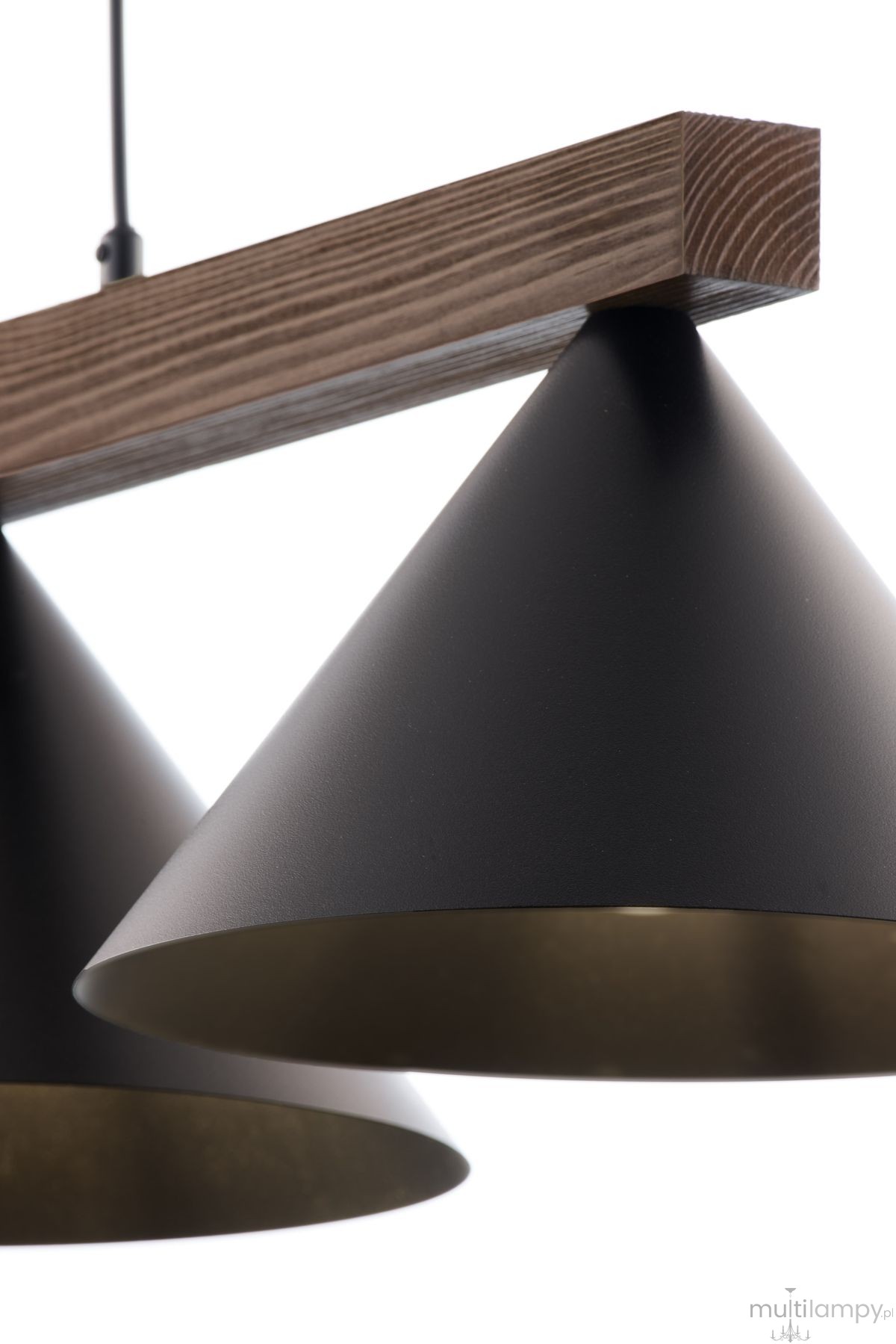 Deco lampa wisząca 3xE27 czarna/ciemny brąz 41634