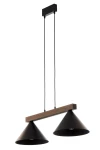 Deco lampa wisząca 2xE27 czarna/ciemny brąz 41814