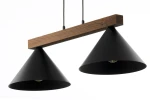 Deco lampa wisząca 2xE27 czarna/ciemny brąz 41814