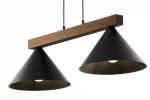 Deco lampa wisząca 2xE27 czarna/ciemny brąz 41814