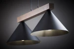 Deco lampa wisząca 2xE27 czarna/ciemny brąz 41814