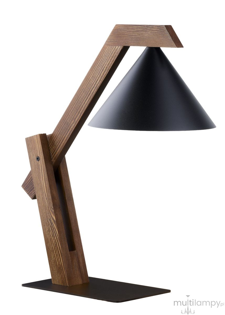 Deco lampa stołowa 1xE27 czarna/ciemny brąz 41815