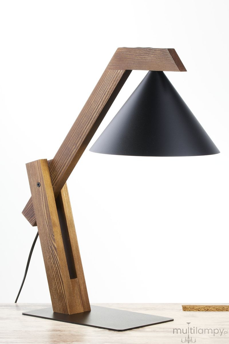 Deco lampa stołowa 1xE27 czarna/ciemny brąz 41815