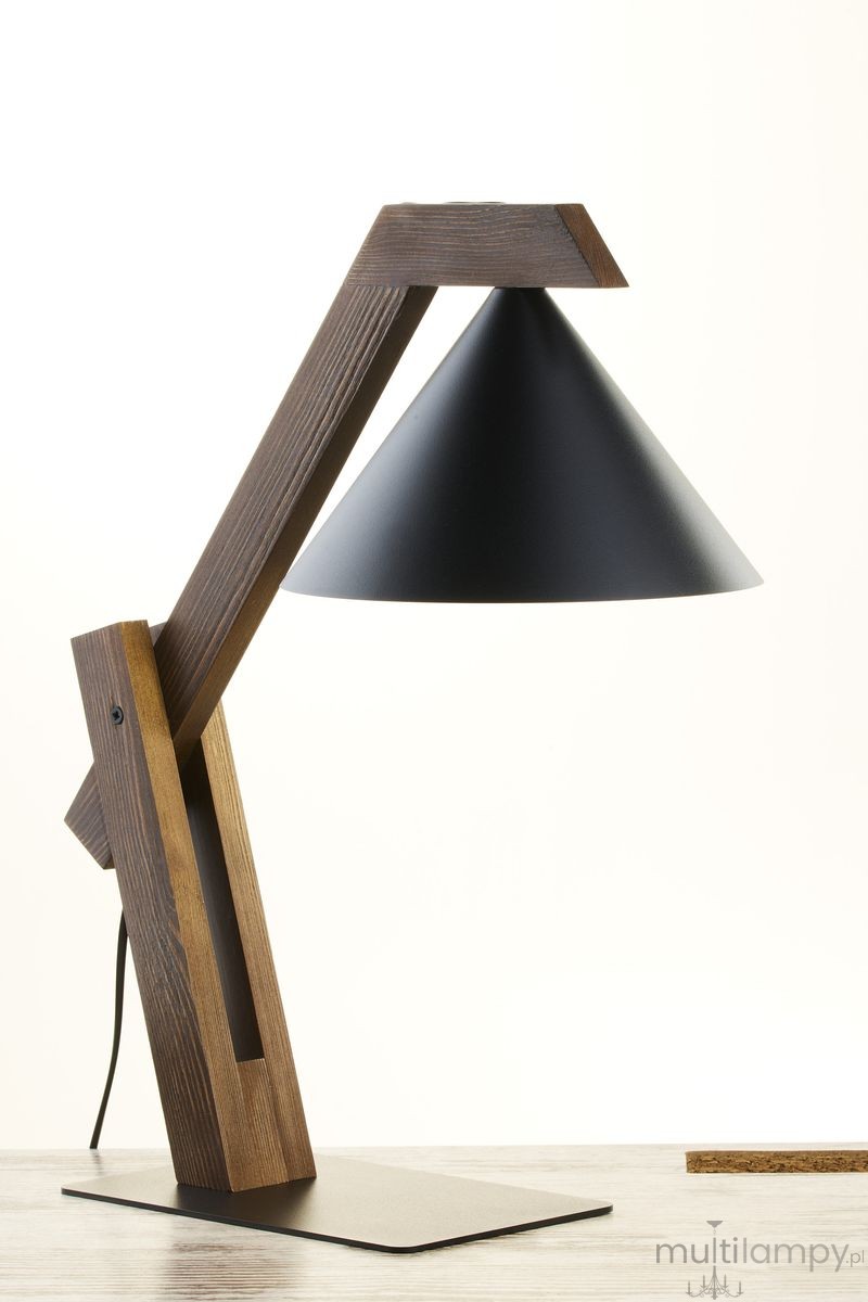 Deco lampa stołowa 1xE27 czarna/ciemny brąz 41815