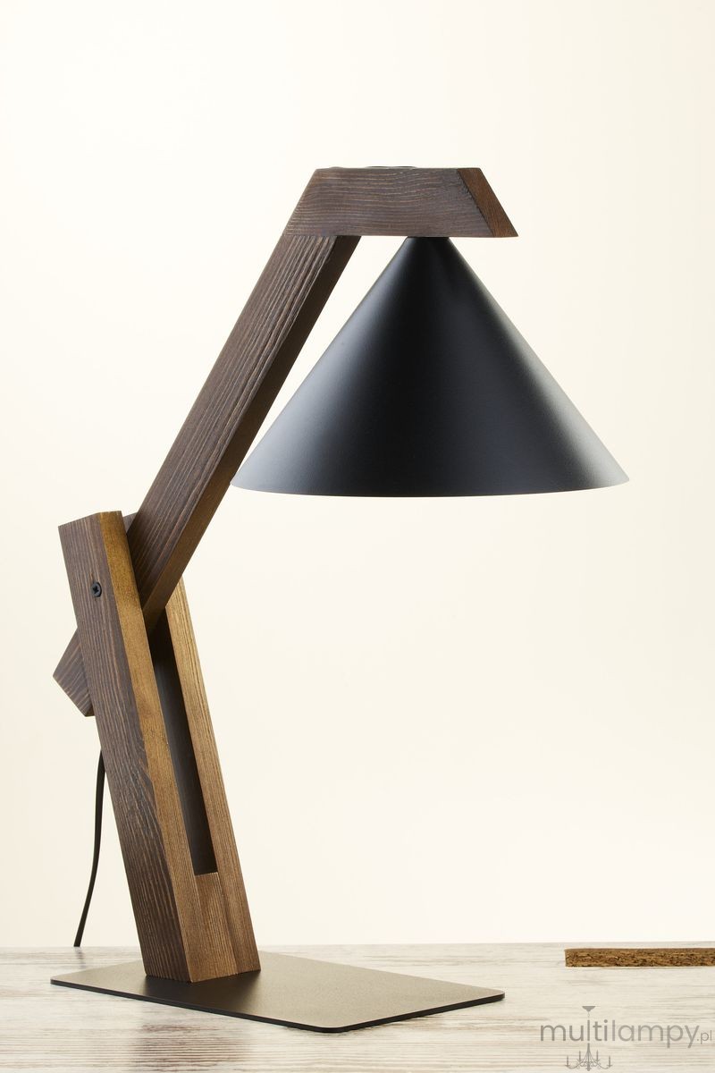 Deco lampa stołowa 1xE27 czarna/ciemny brąz 41815