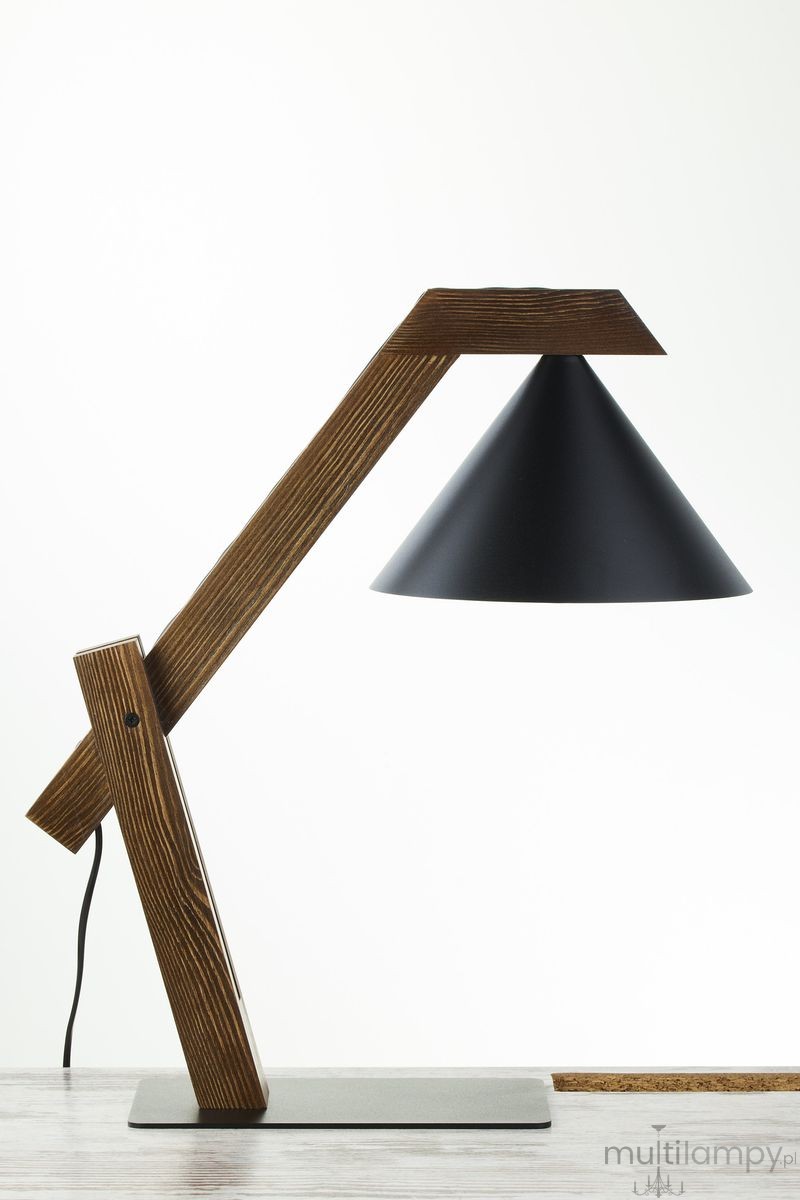 Deco lampa stołowa 1xE27 czarna/ciemny brąz 41815