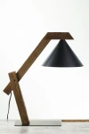 Deco lampa stołowa 1xE27 czarna/ciemny brąz 41815
