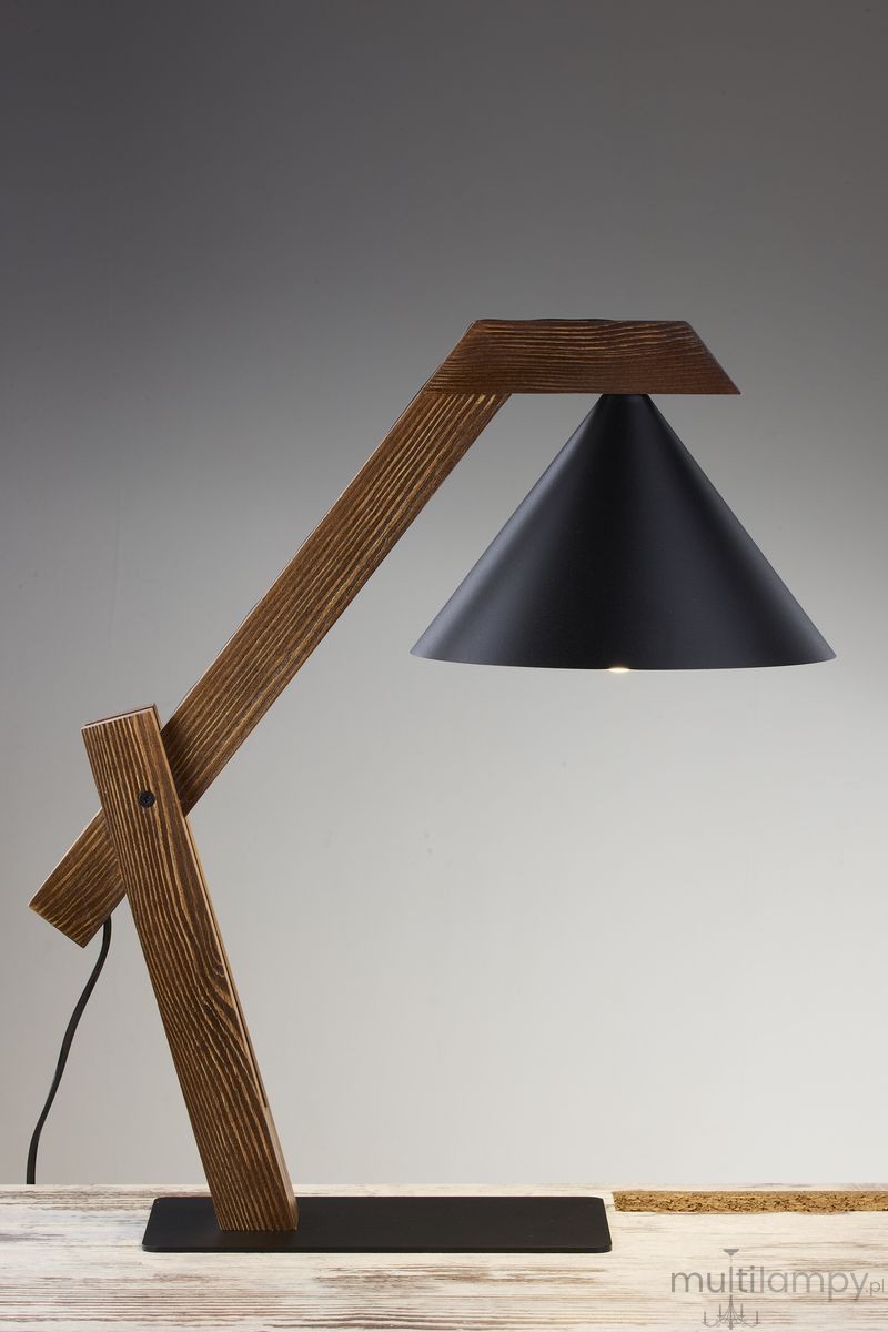 Deco lampa stołowa 1xE27 czarna/ciemny brąz 41815