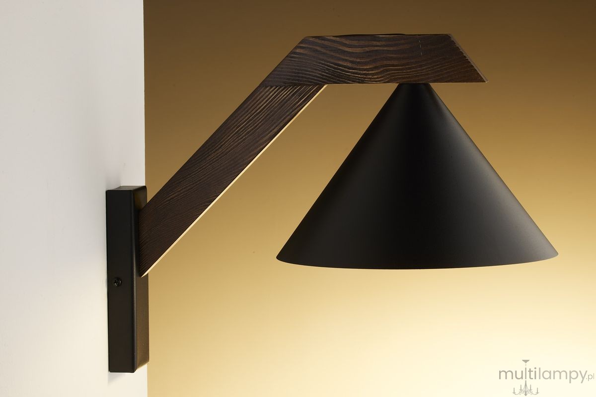 Deco kinkiet 1xE27 czarny/ciemny brąz 41816