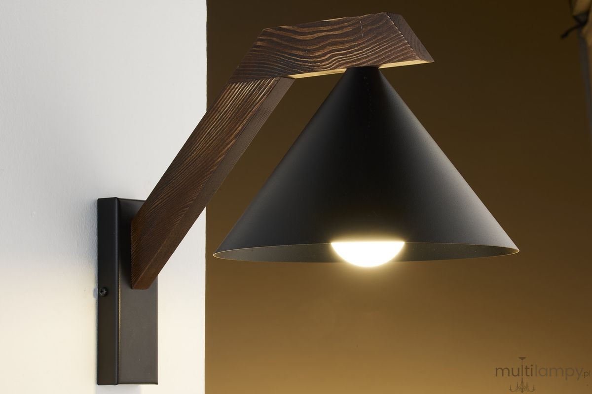 Deco kinkiet 1xE27 czarny/ciemny brąz 41816