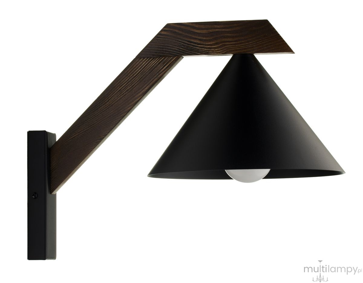 Deco kinkiet 1xE27 czarny/ciemny brąz 41816