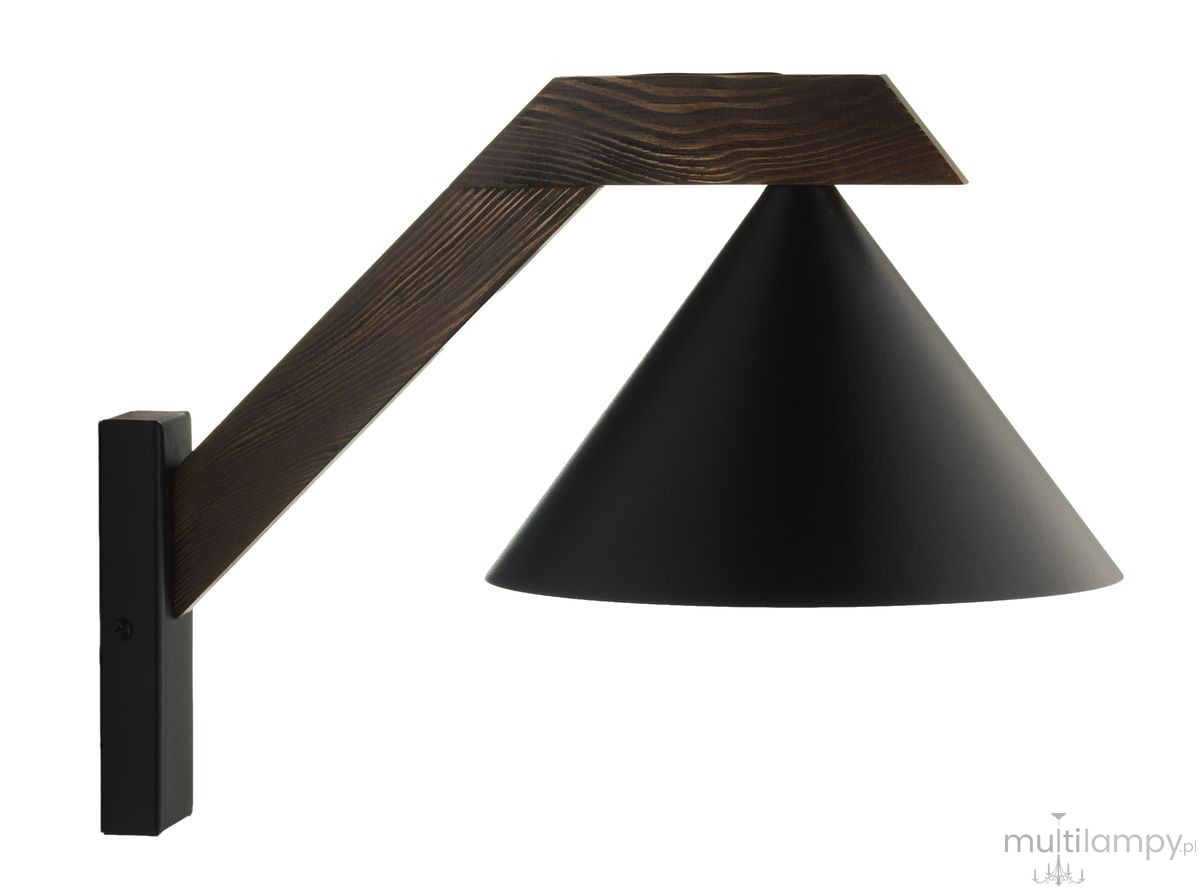 Deco kinkiet 1xE27 czarny/ciemny brąz 41816