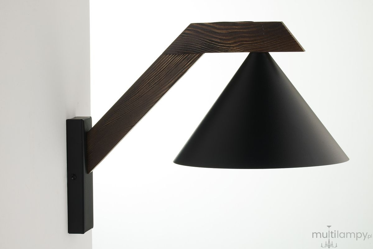 Deco kinkiet 1xE27 czarny/ciemny brąz 41816