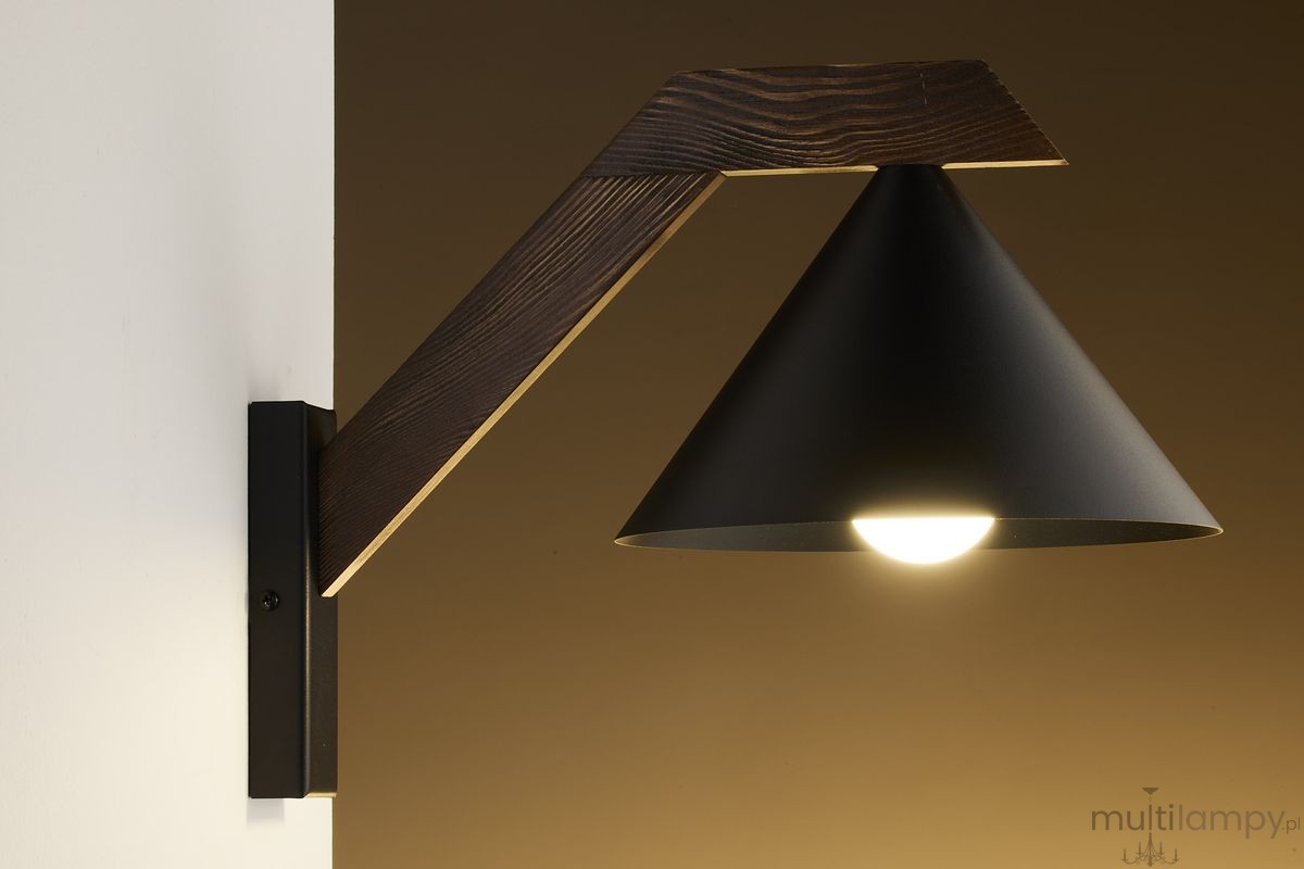 Deco kinkiet 1xE27 czarny/ciemny brąz 41816