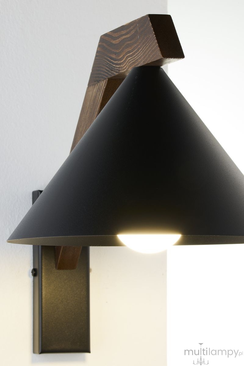 Deco kinkiet 1xE27 czarny/ciemny brąz 41816