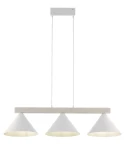 Deco lampa wisząca 3xE27 biała/drewno bielone 41818
