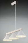 Deco lampa wisząca 3xE27 biała/drewno bielone 41818