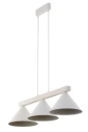 Deco lampa wisząca 3xE27 biała/drewno bielone 41818