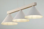 Deco lampa wisząca 3xE27 biała/drewno bielone 41818